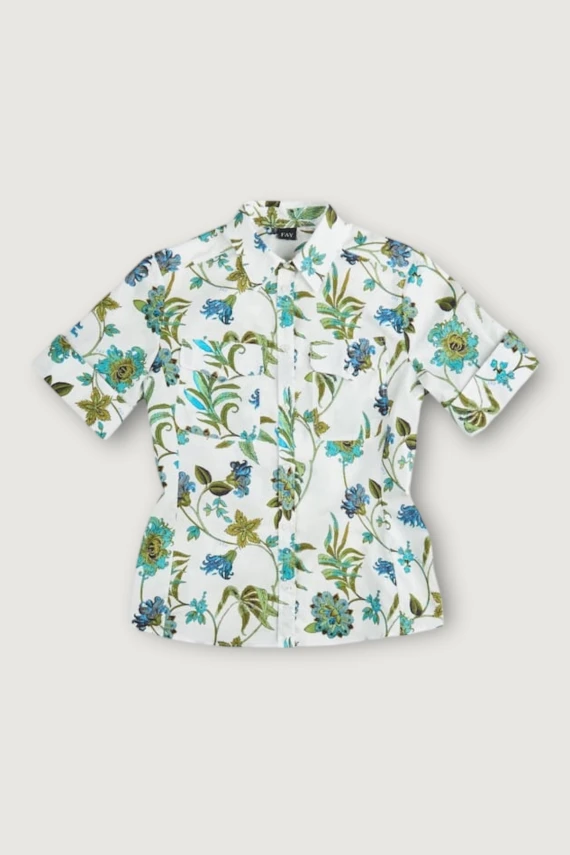 CAMICIA M CORTA STAMPA FIORI