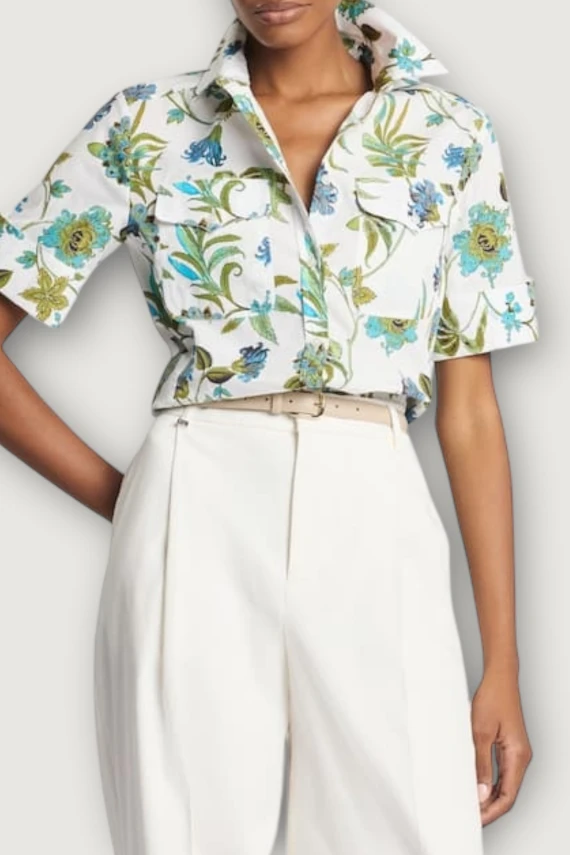 SHIRT M SHORT FLOWER PRINT Fay