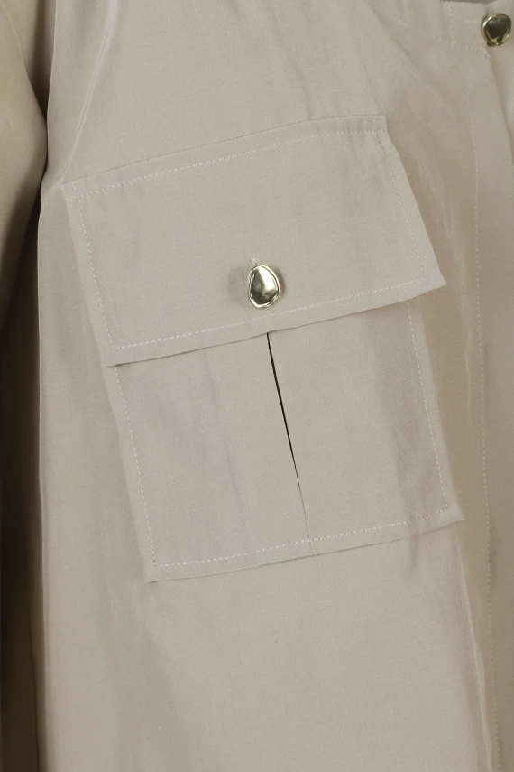 CHIC TAFFETTA SAHARIENNE SHIRT