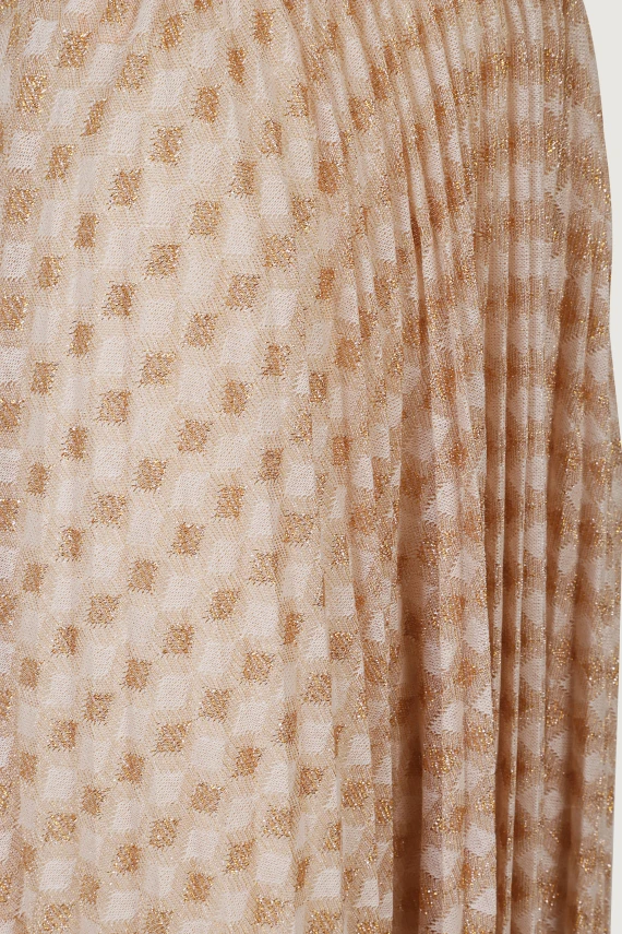 DIAMOND JERSEY PLISSE SKIRT