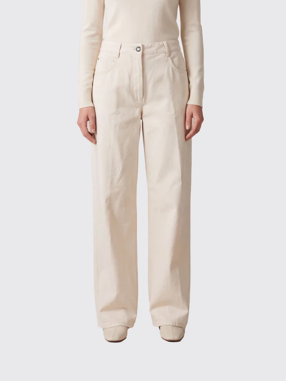 5-pocket denim flock pants FORTE_FORTE