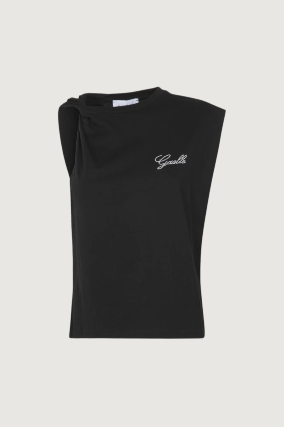 T-SHIRT SMANICATA CON DETTAGLIO DAVANTI