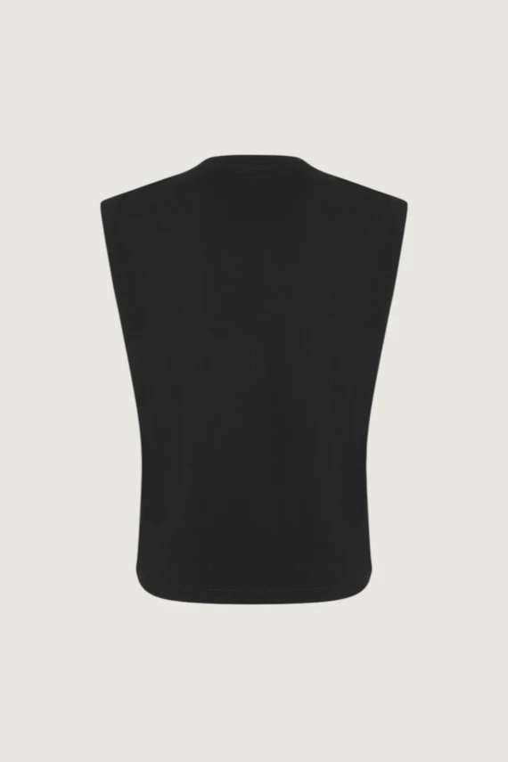 T-SHIRT SMANICATA CON DETTAGLIO DAVANTI