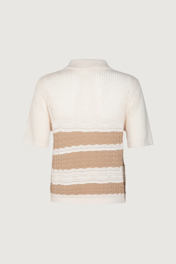 STRIPED KNIT POLO SHIRT GAELLE