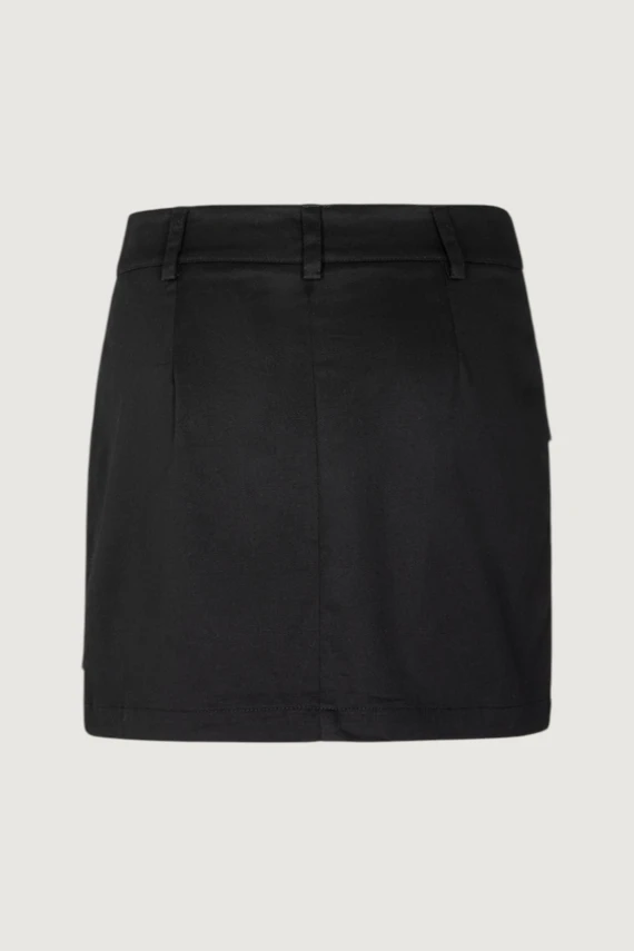 COTTON MINI SKIRT WITH LOGO APPLIQUE
