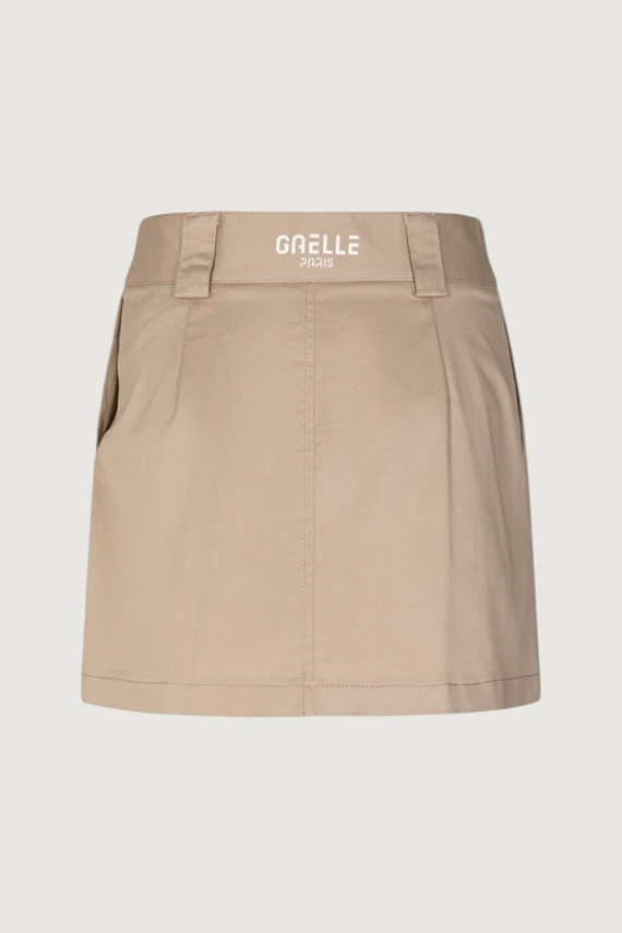 COTTON SHORT SKIRT WITH CONTRASTING POCKET BAG