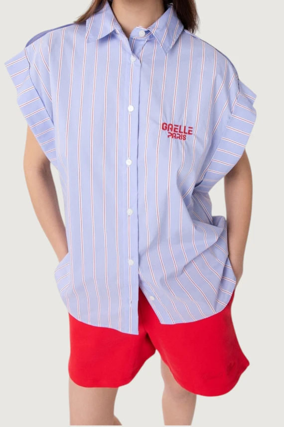 COTTON STICK KIMONO SLEEVE SHIRT