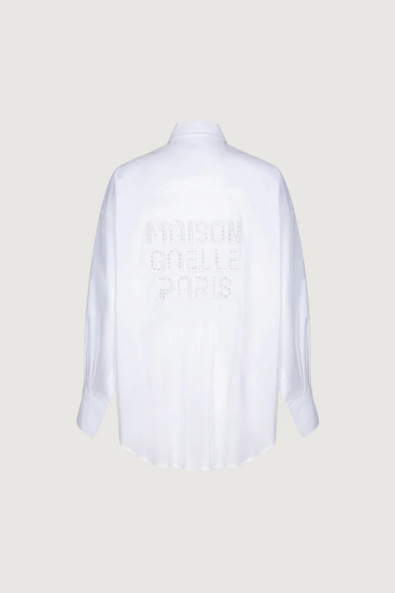 POPLIN OVER SHIRT WITH EMBROIDERY ON THE BACK