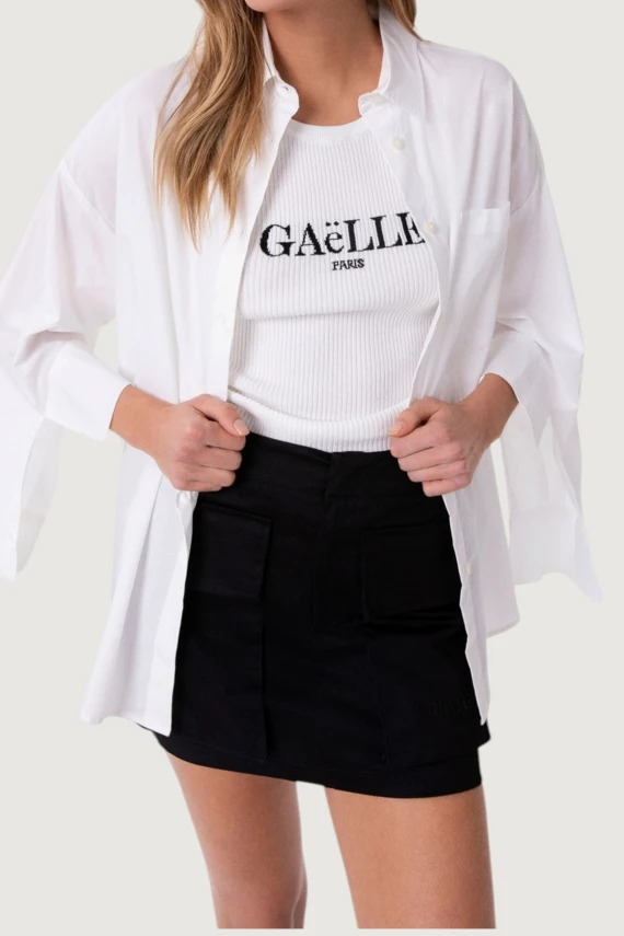 POPLIN OVER SHIRT WITH EMBROIDERY ON THE BACK