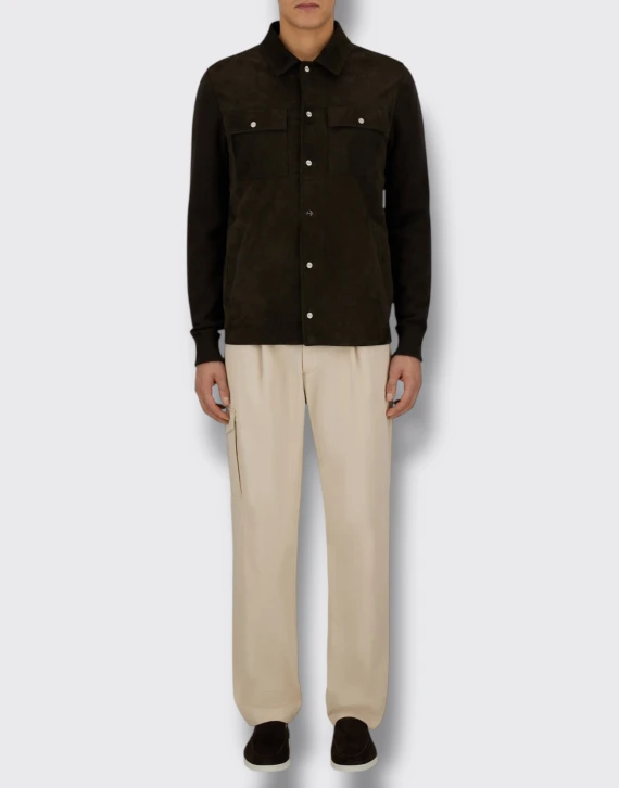 IBRIDO CAMICIA IN MAGLIA E SUEDE