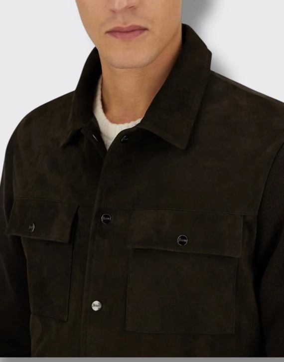 IBRIDO CAMICIA IN MAGLIA E SUEDE