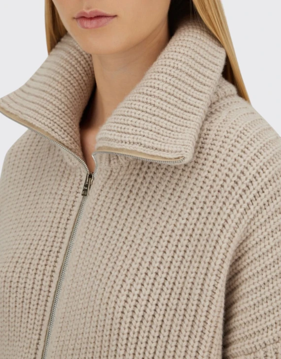 CARDIGAN FODERATO CON ZIP