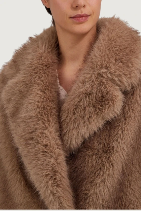 Gilet beige effetto peluche HERNO