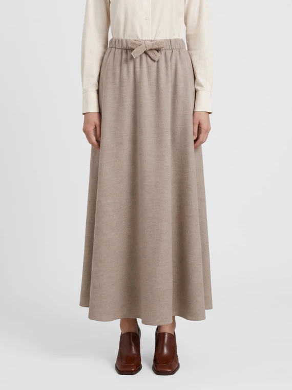 Gonna lunga beige con coulisse HERNO