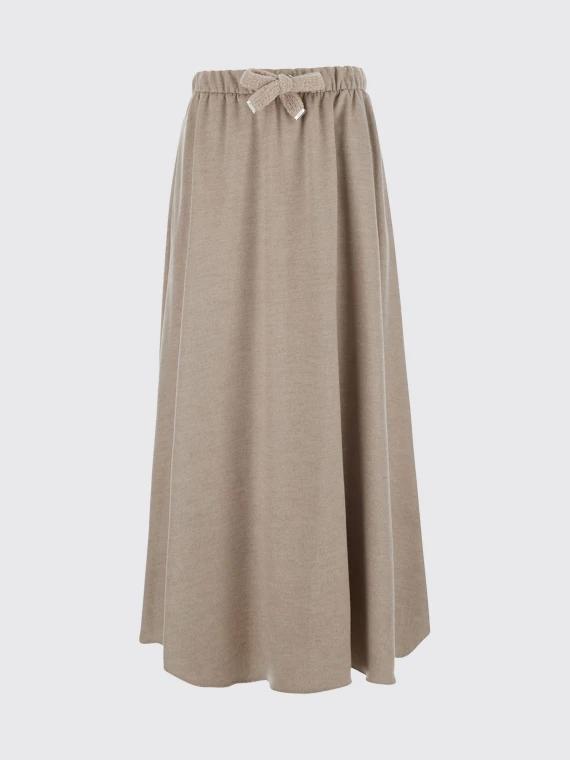 Gonna lunga beige con coulisse HERNO