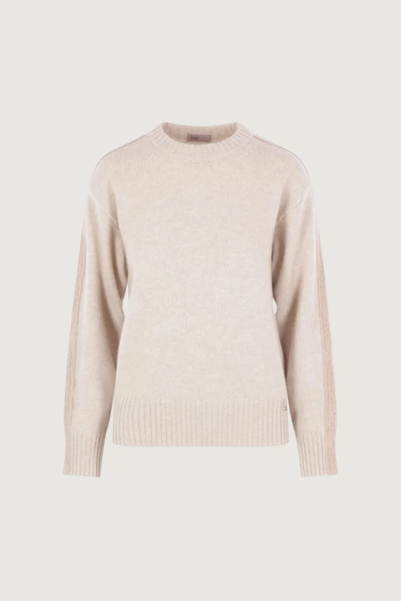 Maglione in lana beige chiaro