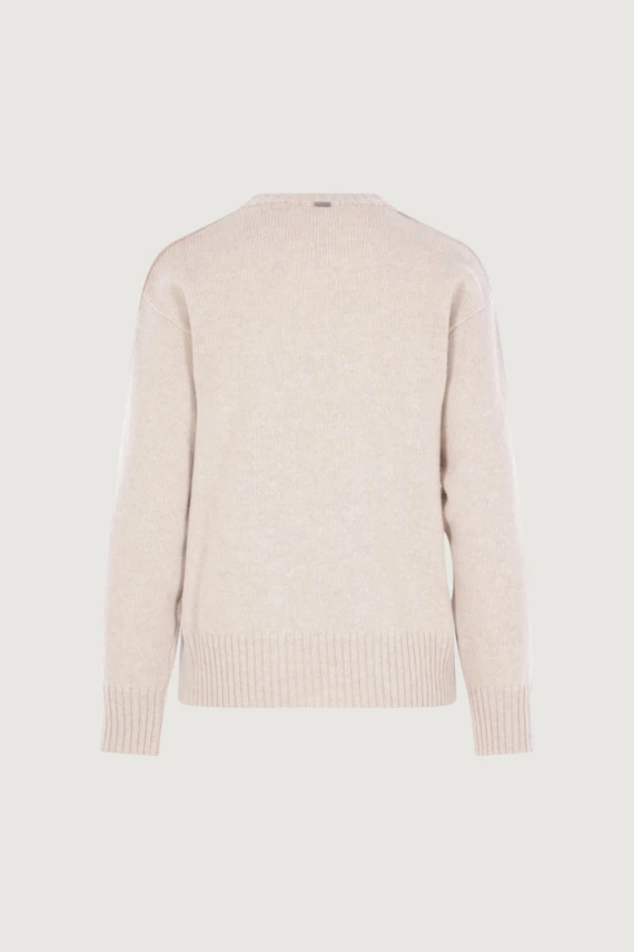 Maglione in lana beige chiaro HERNO
