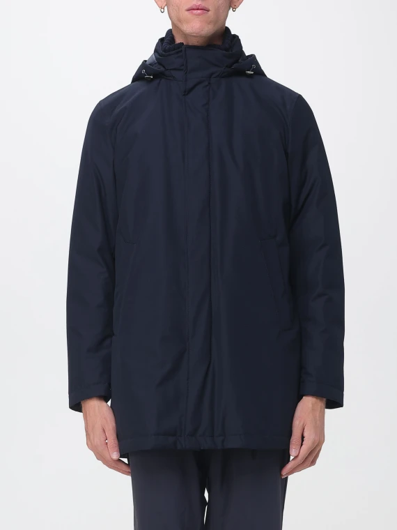 Blue hooded padded jacket HERNO
