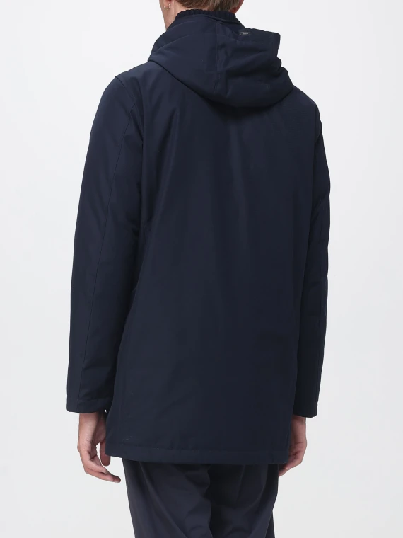 Blue hooded padded jacket HERNO