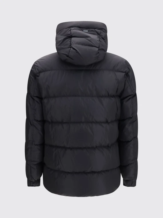 Black hooded down jacket HERNO