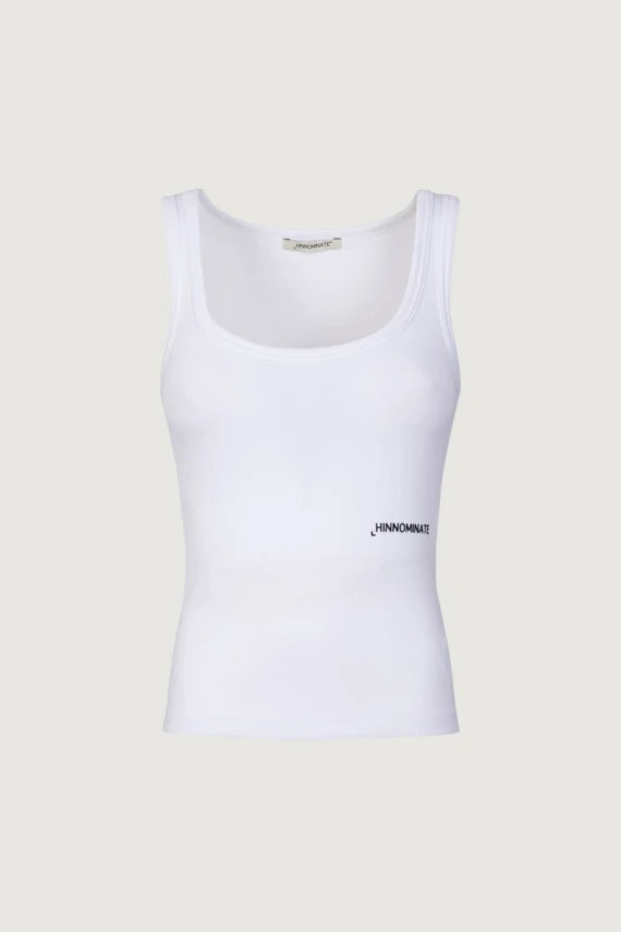 RIBBED TANK TOP WITH ROUND NECKLINE