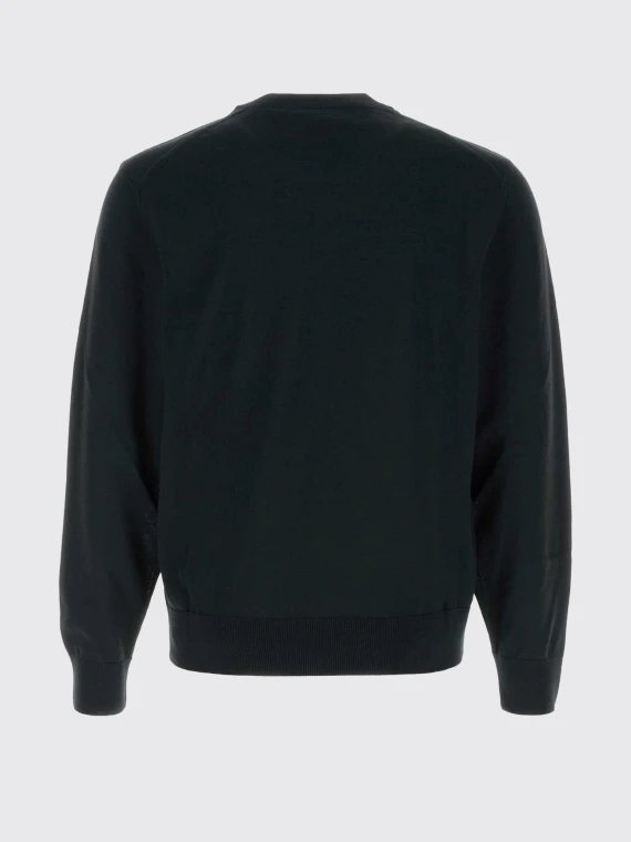 Black virgin wool crew-neck sweater HUGO BOSS