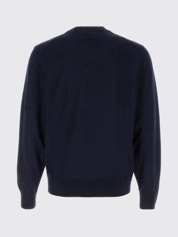 Maglione girocollo in lana vergine blu scuro HUGO BOSS