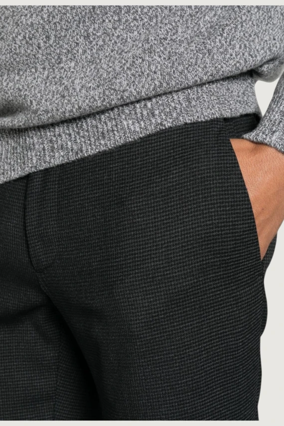 Pantalone lungo antracite in misto lana INCOTEX RED