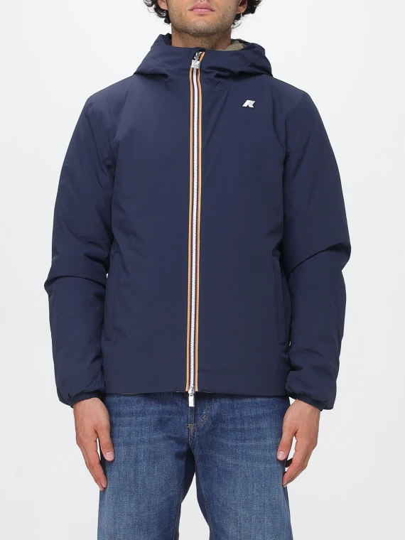 Reversible blue Jack St Warm Double puffer jacket K-WAY