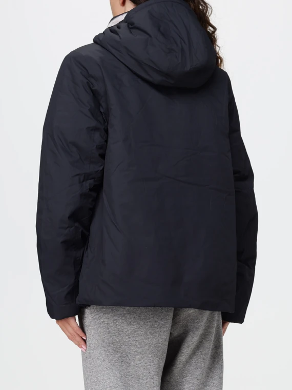 Black padded hooded jacket K-WAY