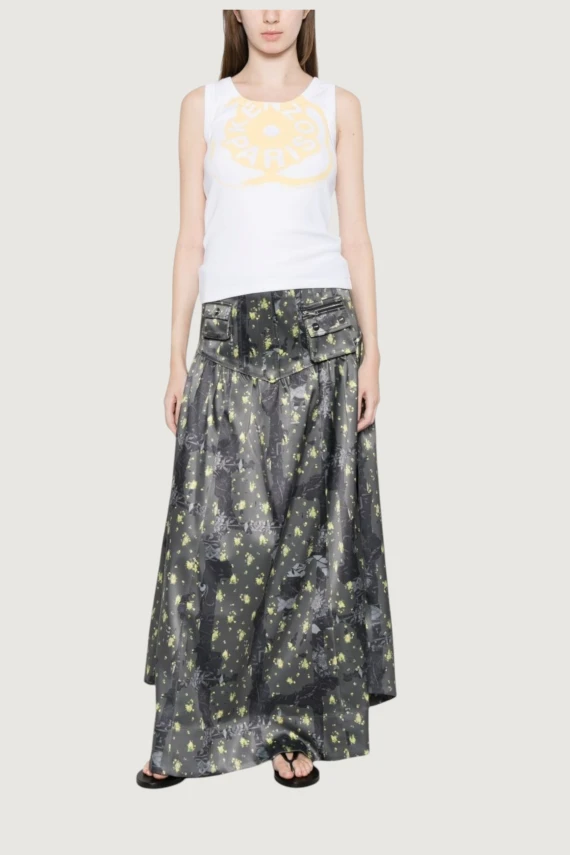 Tank top bianco con stampa grafica Kenzo