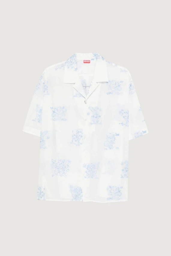 Camicia bianca a maniche corte