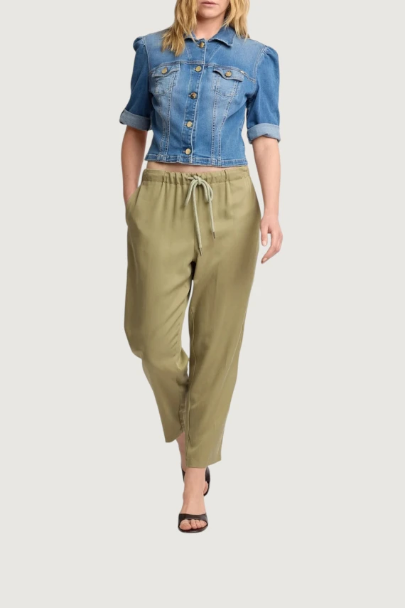 Pantalone in lyocell verde oliva KOCCA