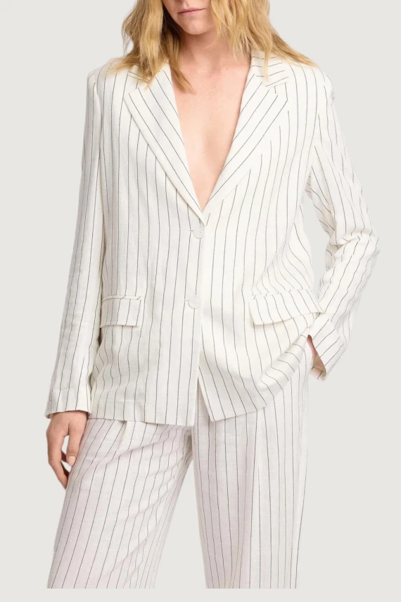 Blazer panna e nero a righe KOCCA