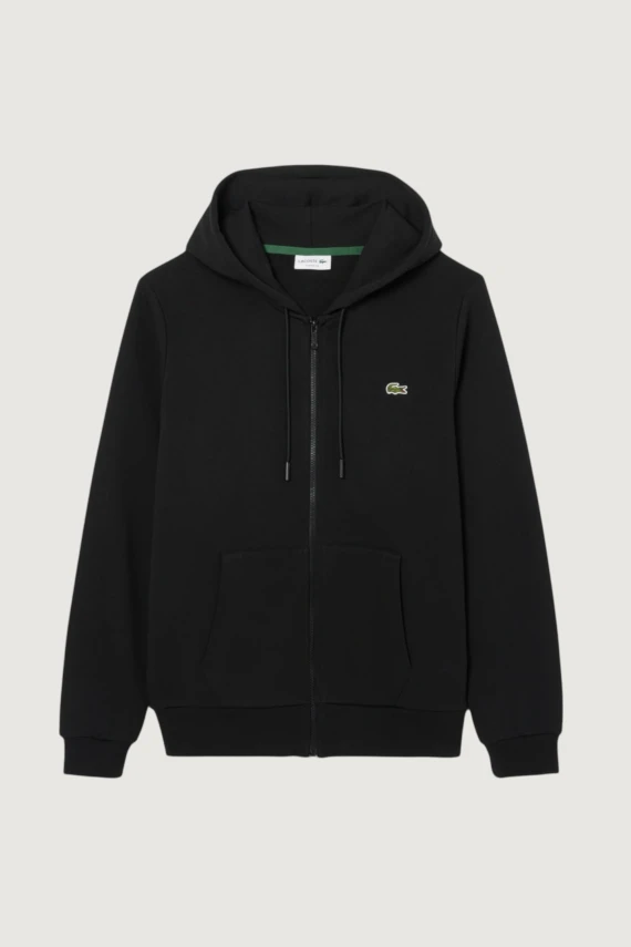 Felpa in tessuto felpato classic fit con zip