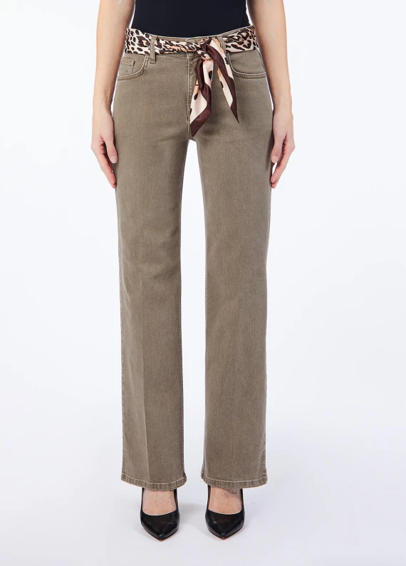 STRAIGHT GLAM H.W. PANTS LES PLUM DE LIUJO