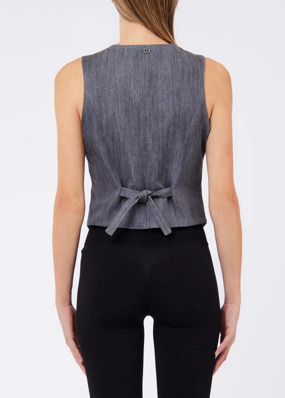 GILET MIX FABRICS Liu Jo
