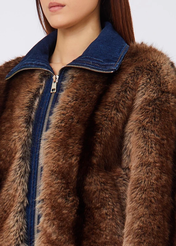 Mink jacket with synthetic fur Liu Jo