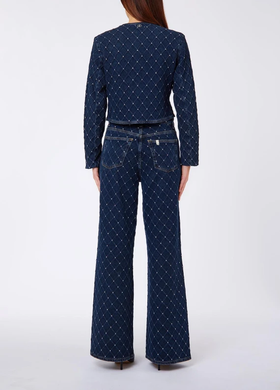 Giacca trapuntata blu denim Liu Jo