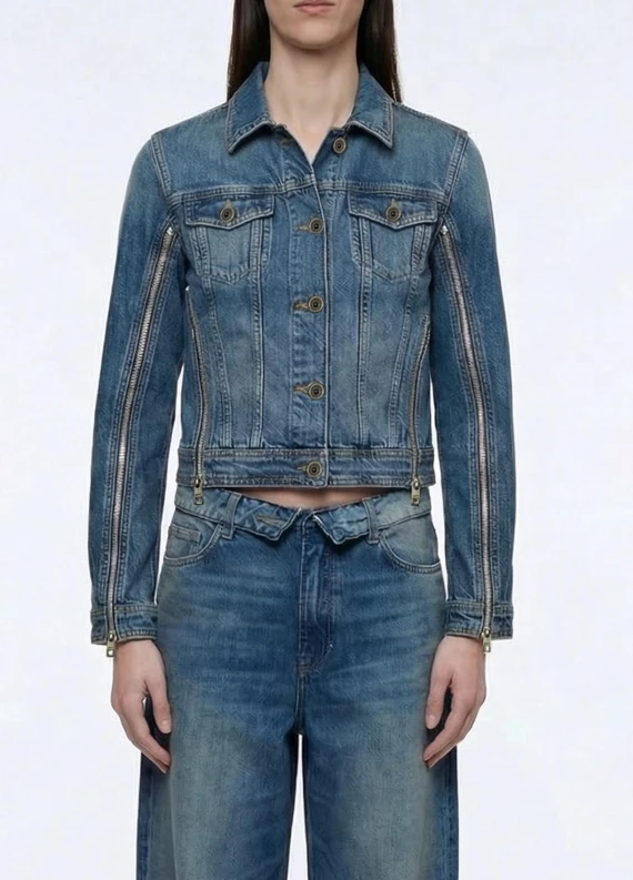 Giacca in denim blu