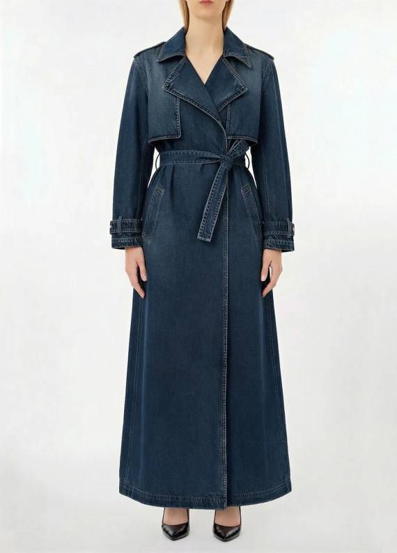 DENIM TRENCH COAT LES PLUM DE LIUJO
