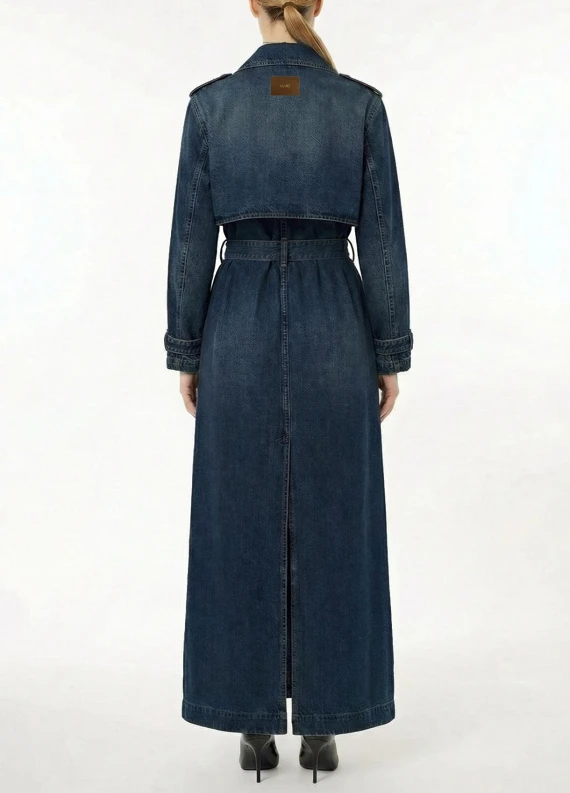 DENIM TRENCH COAT