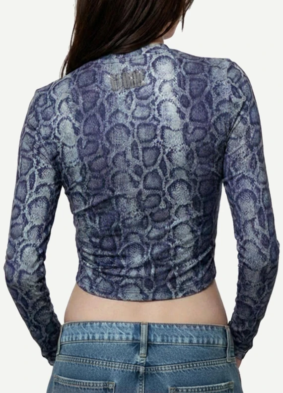 Crop top aderente blu Liu Jo
