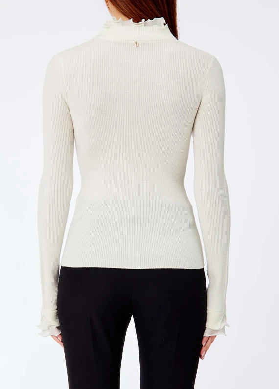Maglia bianca con rouches LIU JO COLLECTION