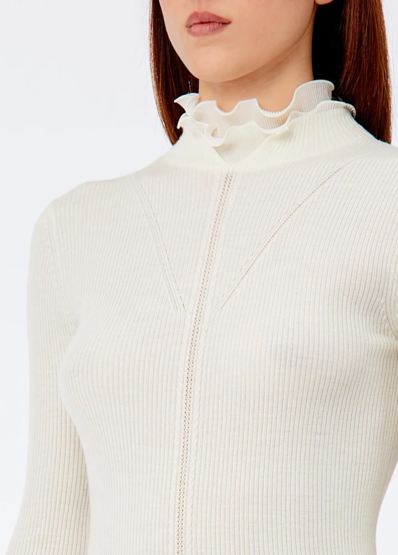 Maglia bianca con rouches LIU JO COLLECTION