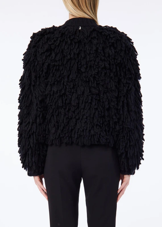 Black knitted cropped jacket LIU JO COLLECTION
