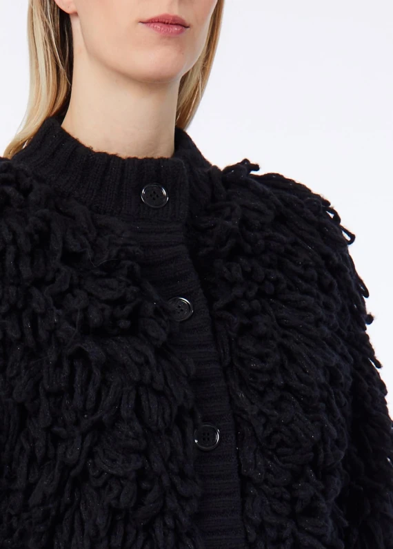 Black knitted cropped jacket LIU JO COLLECTION