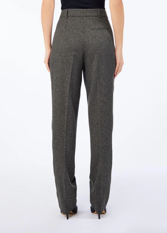 Dark olive long trousers with straight leg LIU JO COLLECTION