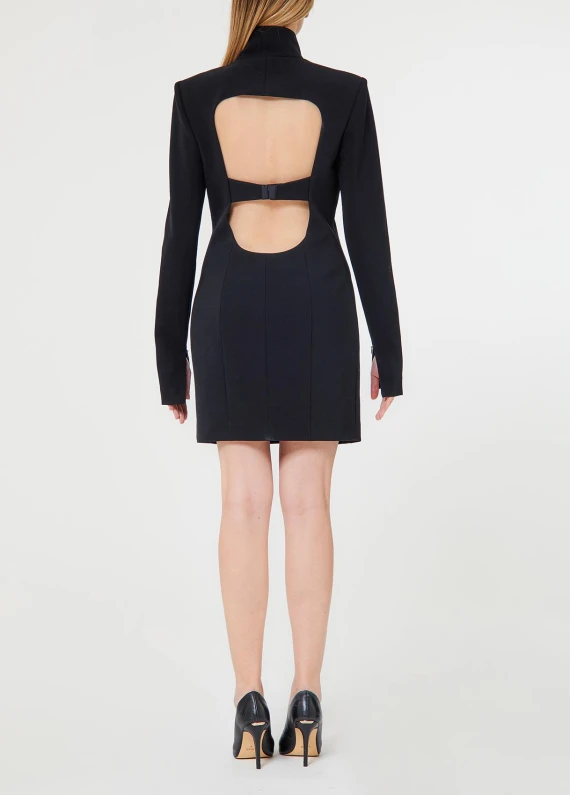 Abito corto nero con cut-out