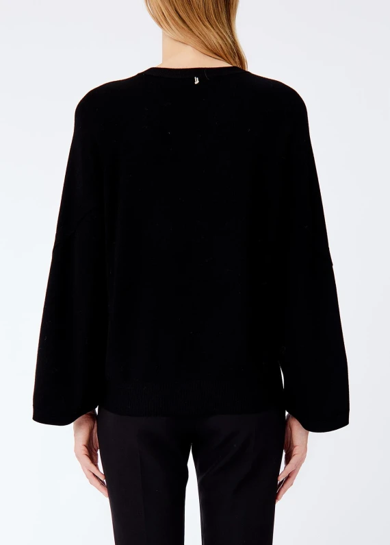 Black viscose and polyester sweater LIU JO COLLECTION
